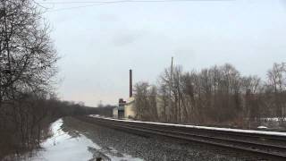 preview picture of video '[HD] Amtrak Maple Leaf Train 63 at Amsterdam, NY'