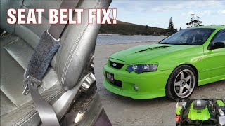 How To Fix A SLOW Retracting Seat Belt! DIY | Ford Falcon BA XR8 Build