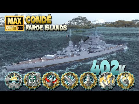 Cruiser Condé: Thriller on map Faroe Islands - World of Warships