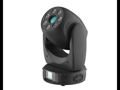 Mini Testa mobile Elph SPOT FASCIO Centrale WASH 7x18 LED RGBW con immagini  cobo prisma rotativo