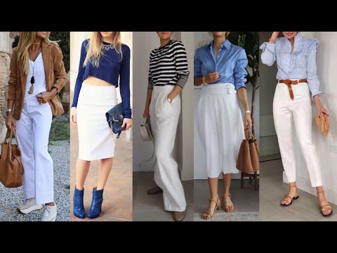Si tienes una FALDA o un PANTALON de COLOR BLANCO mira los OUTFITS que puedes hacer / LOOKS MODERNOS