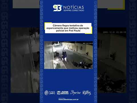 Câmera flagra tentativa de homicídio que motivou operação policial em Frei Paulo