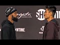 GARY RUSSELL JR GOES FACE TO FACE WITH MARK MAGSAYO IN FIRST FACE OFF AT FINAL PRESSER