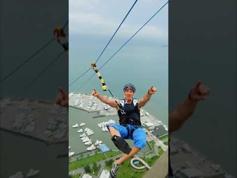 He LET GO of the ZIPLINE! 😱