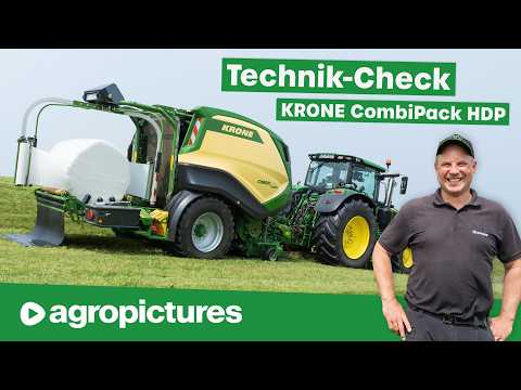 Rundballenpresse extrem: Krone CombiPack HDP | Die neue Press Wickel Kombination im Technik Check