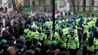 Police Horse Charge Turns Protest Ugly