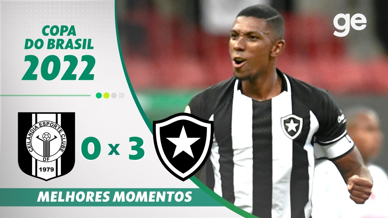 VÍDEO: Gols e melhores momentos da vitória do Botafogo sobre o Ceilândia em Brasília