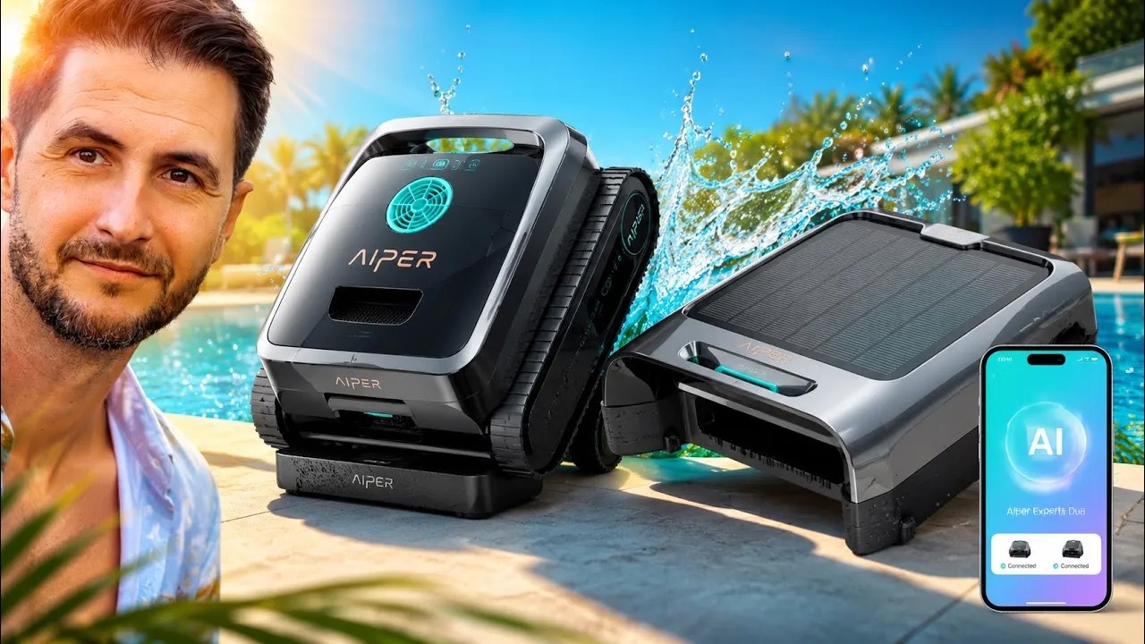 El Robot que Limpia tu Piscina SOLO con Energía Solar — Aiper Expert Duo a Fondo