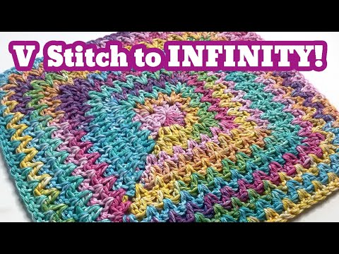 Continuous V Stitch in the round and how to FIX the WONKINESS! 🤪🧶