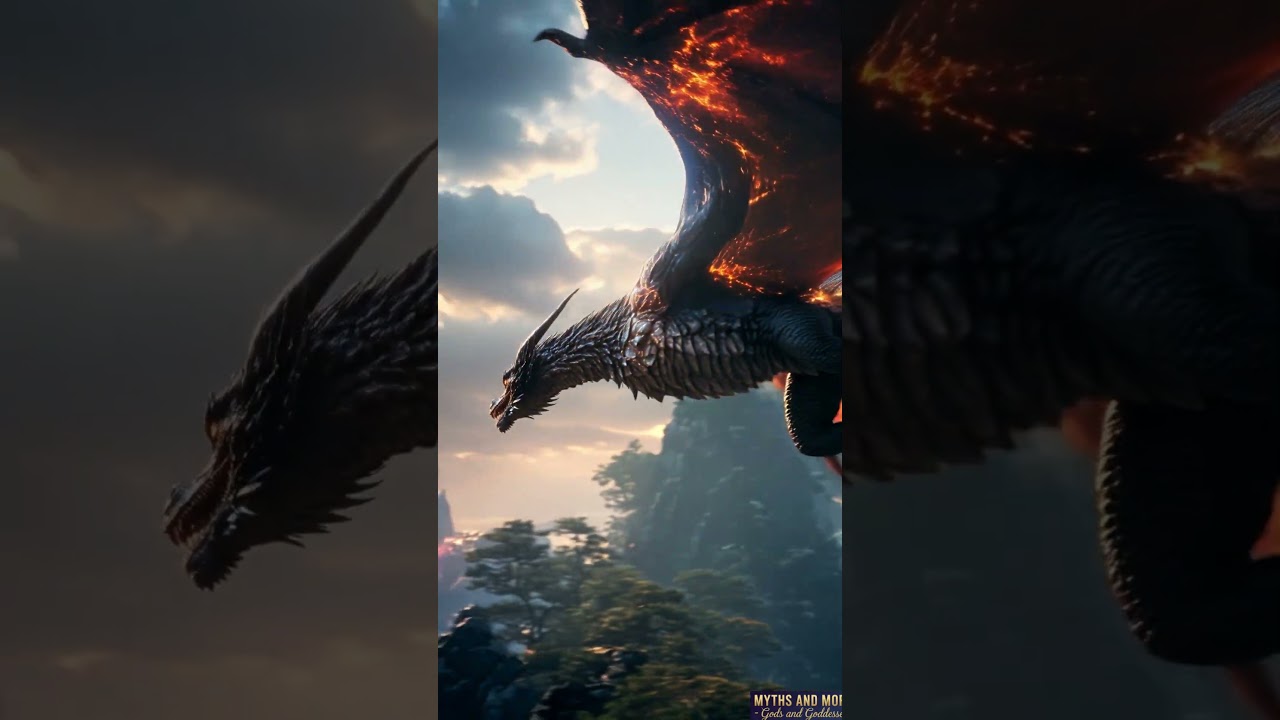 🔥 EPIC Fire Dragon Soaring Over Mystic Mountains | Stunning AI Short Film | Cinematic 4K