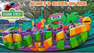 Slimey's Slider in Sesame Street Land at SeaWorld Orlando (Jan 2023) [4K]