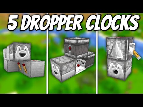 5 Easy Dropper Clocks - Minecraft Tutorial (Java Edition)