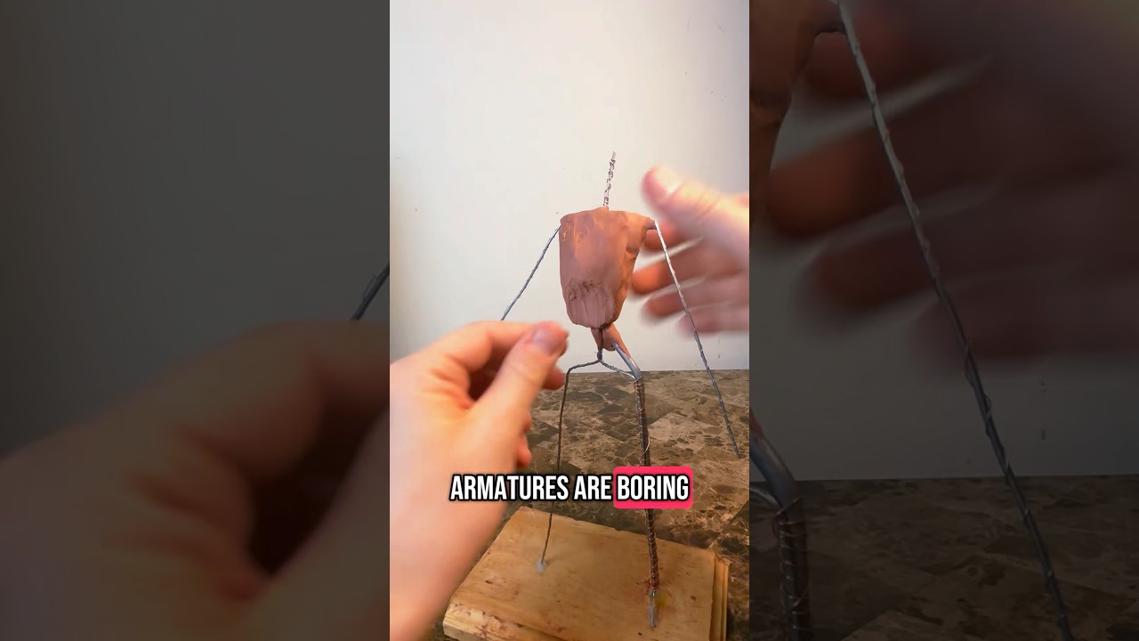 The Quickest Armature Tutorial Ever #art #sculpting #clayart #sculpture #sculptor #artprocess
