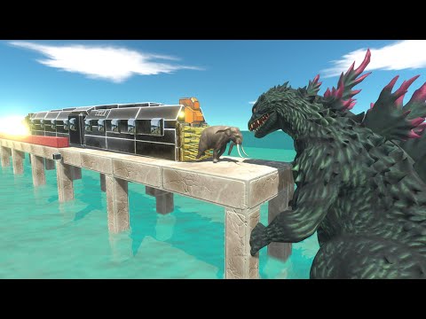 Who Can Free Godzilla 2000 | Jet Train vs Every Unit - Animal Revolt Battle Simulator