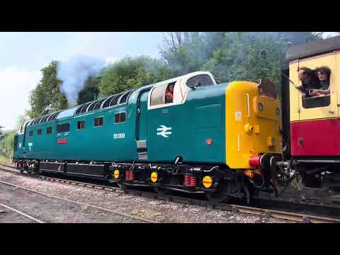 Class 55 55009 “Alycidon” powers through the Grosmont MPD