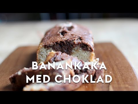 Så bakar du banankaka med choklad