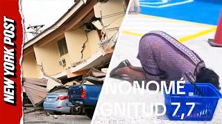 Panama Shoppers Hysterical After Fleeing Supermarket Hit By 7.7. Earthquake