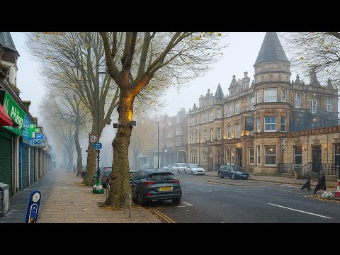 🍂LONDON Foggy Morning Walk Compilation [4K] | Moody Sherlock Holmes Atmosphere | Ealing 