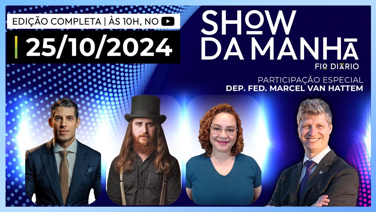 SHOW DA MANHÃ - MARCO ANTÔNIO COSTA, RASTA, PAULA MARISA E MARCEL VAN HATTEM - 25/10/2024