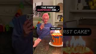 Adopted boy gets his first birthday cake 🥺