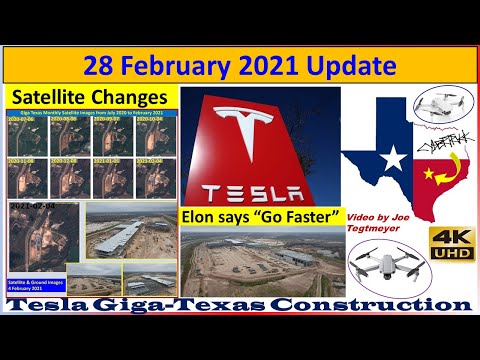 Tesla Gigafactory Texas 28 February 2021 Cyber Truck & Model Y Factory Construction Update (07:45AM)