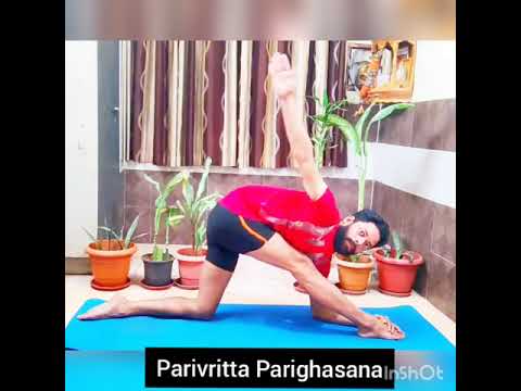 Revolved Gate Pose, Parivritta Parighasana