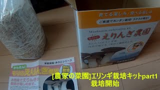 [農家の菜園]20/12/07 エリンギ栽培キットpart1 栽培開始　[家庭菜園]