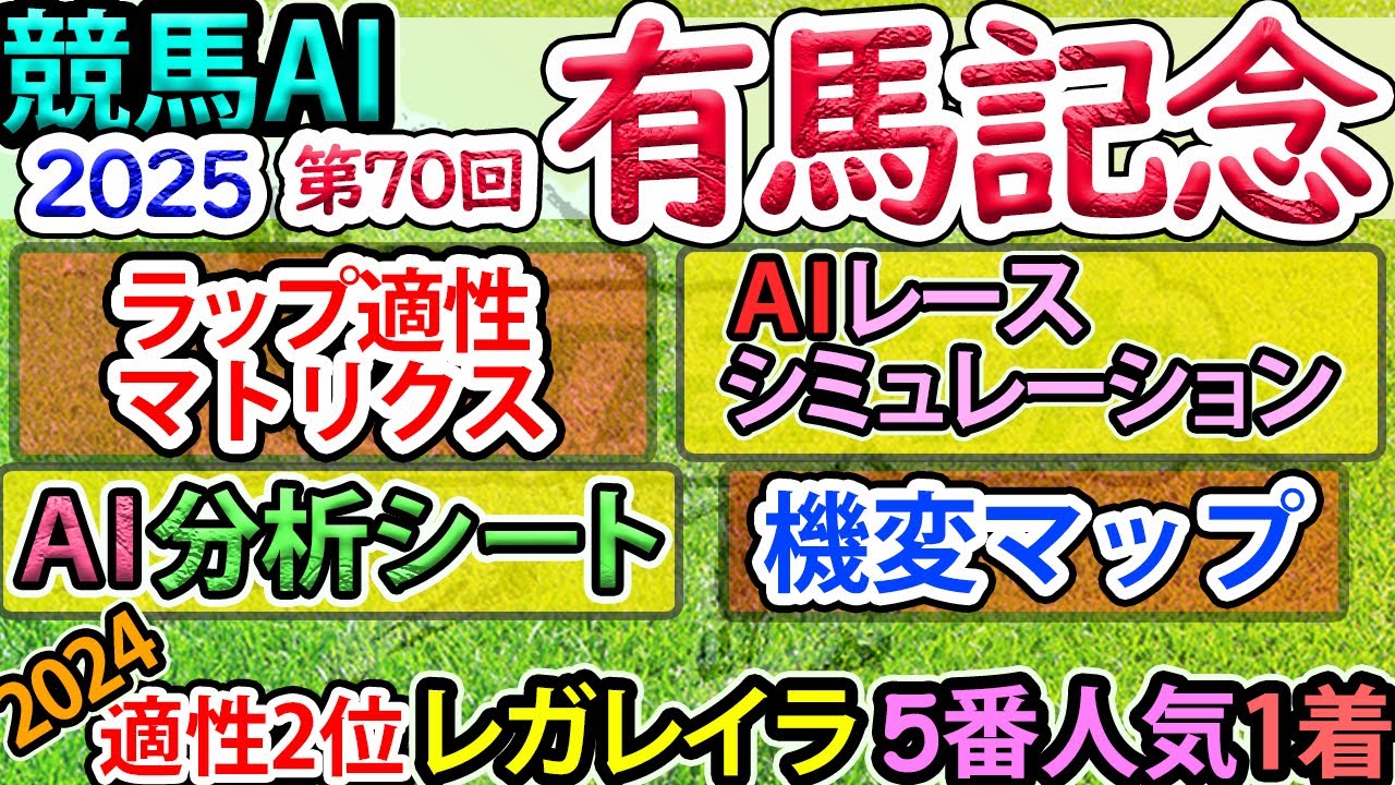 競馬AI【有馬記念2025】完全オリジナルデータ・ラップ解析とレースシミュレーション・AI分析模倣シート・馬券構築法【ヨルゲンセンの競馬】
