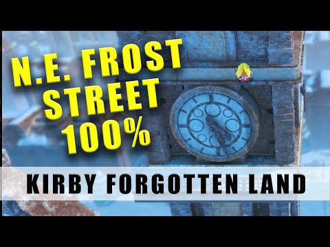 Kirby and the Forgotten Land Northeast Frost Street walkthrough guide - Sculptures Side Alley Clock