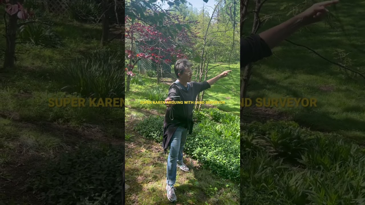 Karen arguing with land surveyor