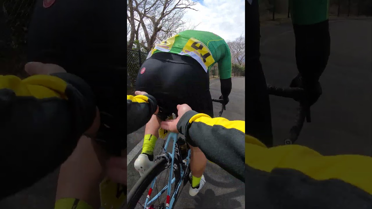 高校選抜自転車競技大会　チェーン落ち（復帰対応）