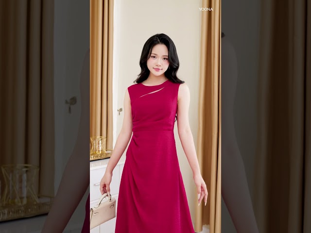 EHK9X283 - Đầm tơ xước
