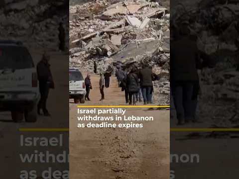 Israel partially withdraws troops in Lebanon as deadline expires | AJ #shorts