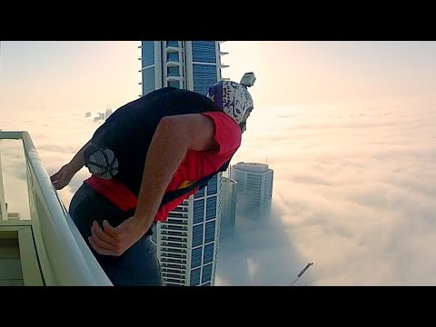 BASE jump into Downtown | Tall Building