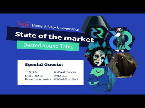 Decred Community Round Table - DAOs, Governance, Marketing, DEX & More