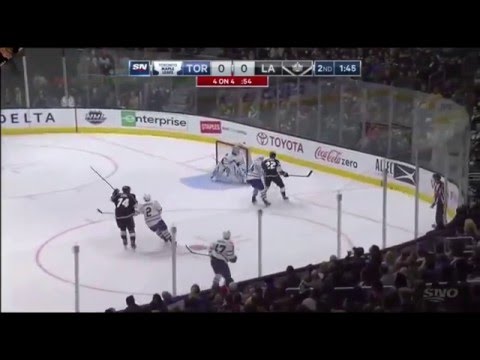 Doughty Goes Apeshit and Attacks Komarov - Leafs vs Kings 01/07/16 HD