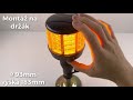 LED maják oranžový 12/24V - 64x0,5W LED / ECE R10/R65 s uchytením na tyč (ø93x183mm) - Video Youtube