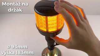 LED maják, 12-24V, 64x0, 5W, oranžový, na držiak ECE R65 R10