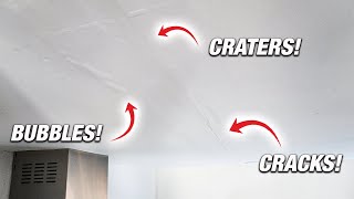 How To Fix Messed Up Drywall Work! Bubbles And Craters! DIY