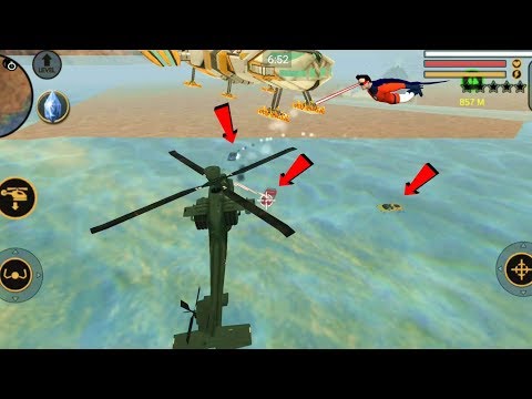 Vegas Crime Simulator - (Army Helicopter vs Car Robot) - alien ship destroyed by superhero [HD]