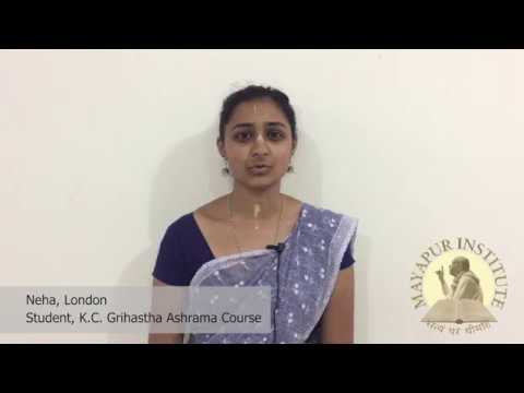 Neha from London sharing her experience with K C  Grihastha Ashrama Course