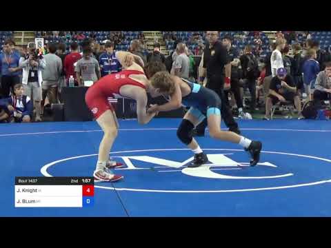 106 Lbs Round Of 16 - Jake Knight, Iowa Vs Jackson BLum, Michigan 4a92