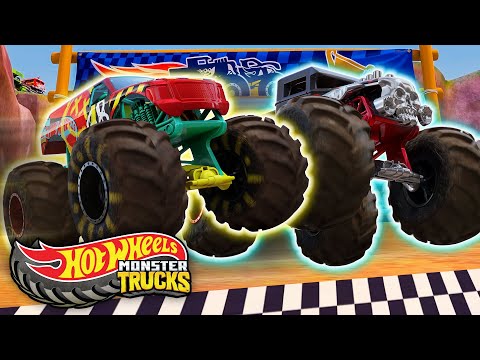 Capa de Hot Wheels Monster Trucks: Aventura, Desafios e Confrontos Épicos!