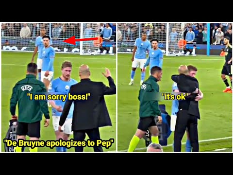 Grealish & Akanji's reaction when De Bruyne apologized to Pep after De Bruyne shouted at his coach