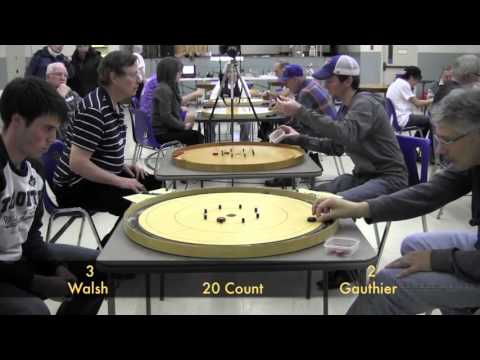 Crokinole - 2013 Owen Sound Semifinal - Gauthier v Walsh 1/4
