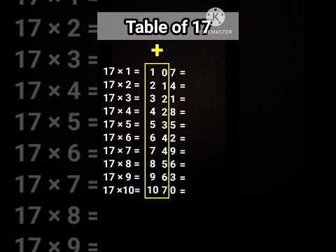 table of 17 | table 17 by trick #shorts