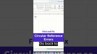 How to find and fix Circular reference errors in Excel