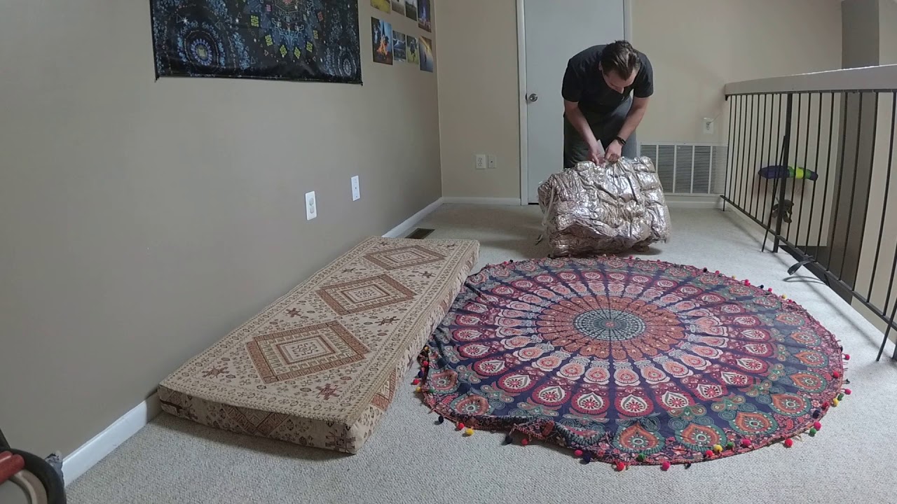 Unpacking Arabic style seating sofa made by EurusDesign sold on etsy