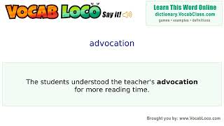 Video thumbnail for advocation