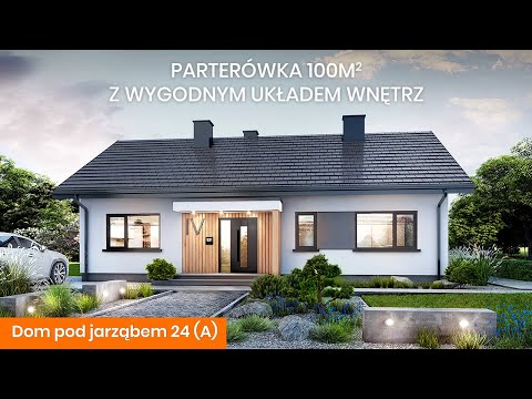 Dom pod jarząbem 24 (A) – Parterówka 100m2 z wygodnym układem wnętrz - ARCHON+ Projekty Domów